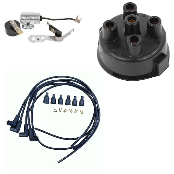 Aic Replacement Parts Complete Ignition Tune Up Kit For Minneapolis Moline Tractor BF ZA ZB ZT R RT U 830912M91-CAP&WIRINGSET - main